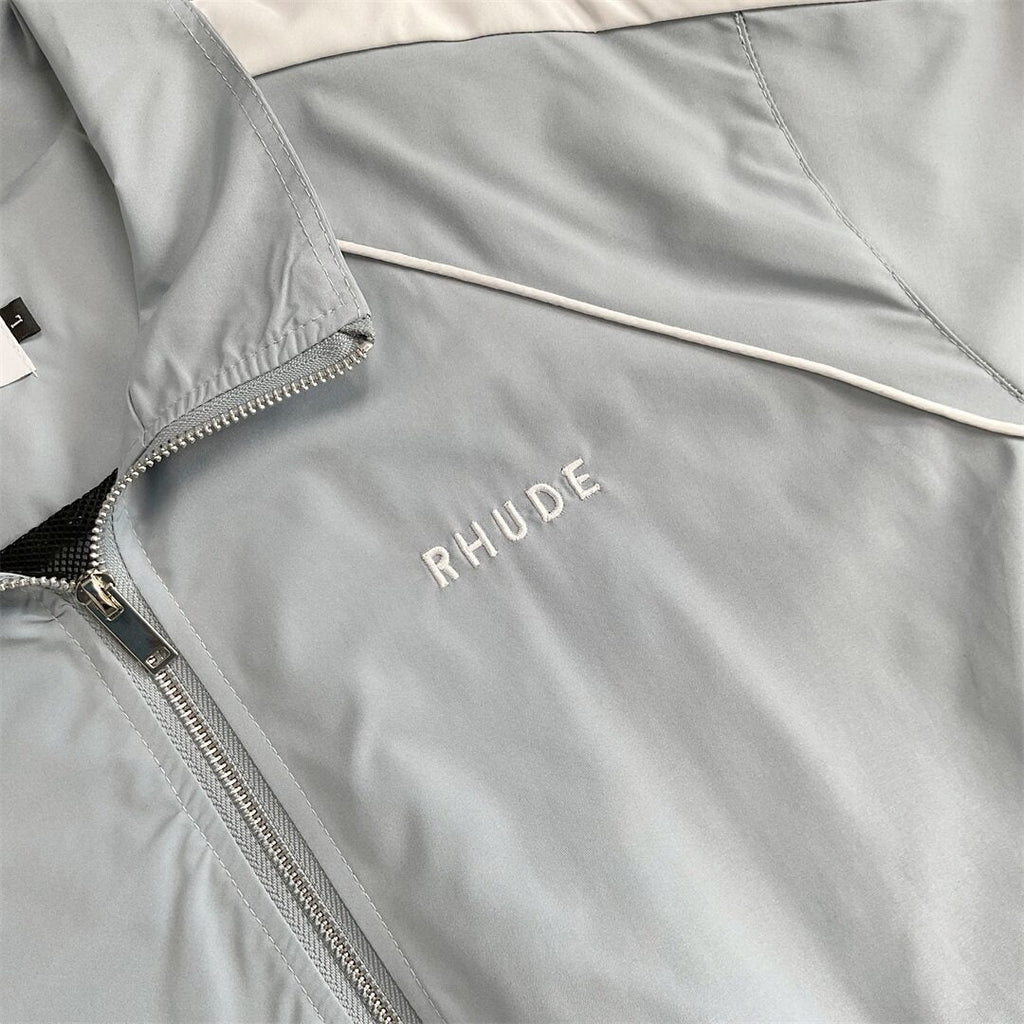Rhude Contrasting color sportswear with zippers