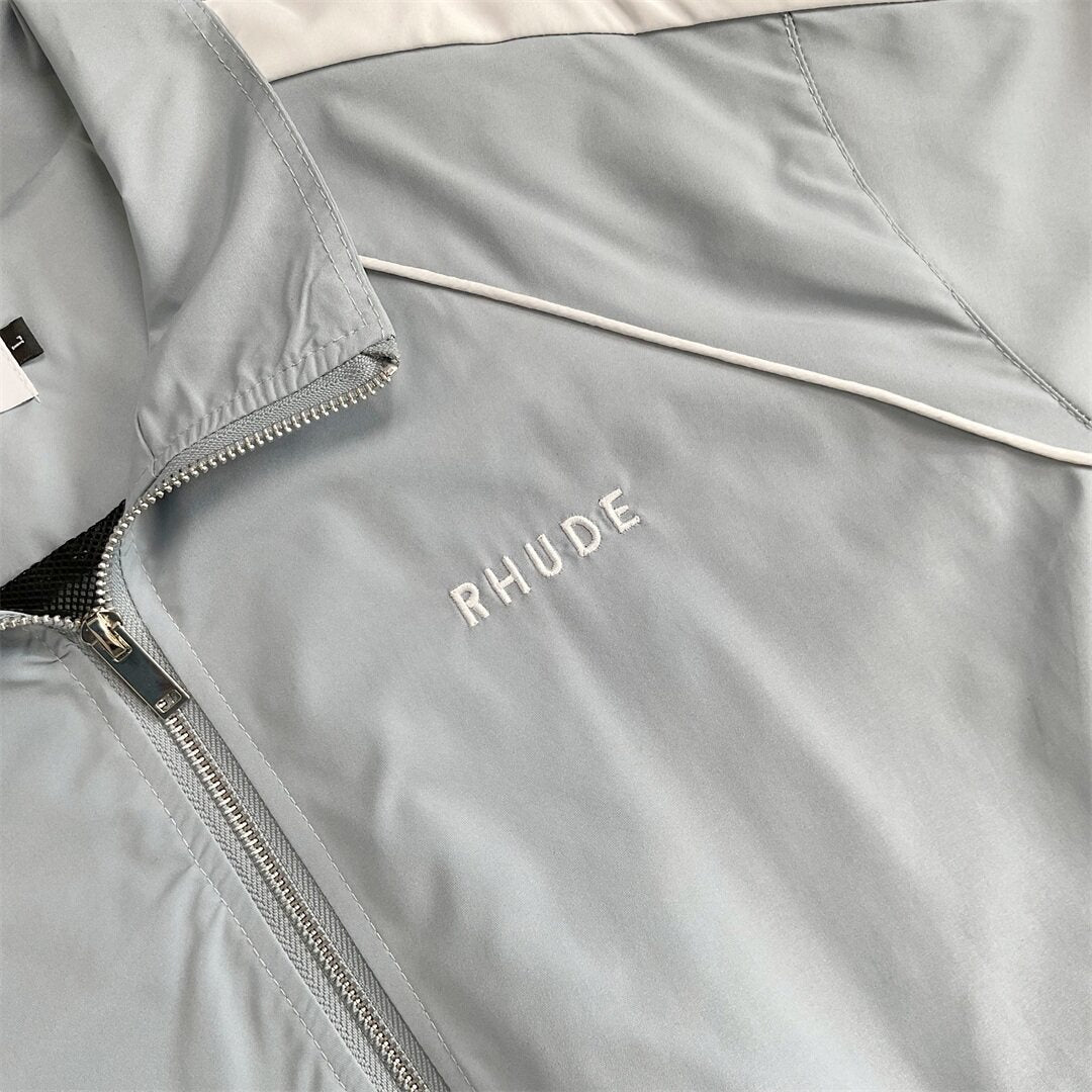 Rhude Contrasting color sportswear with zippers