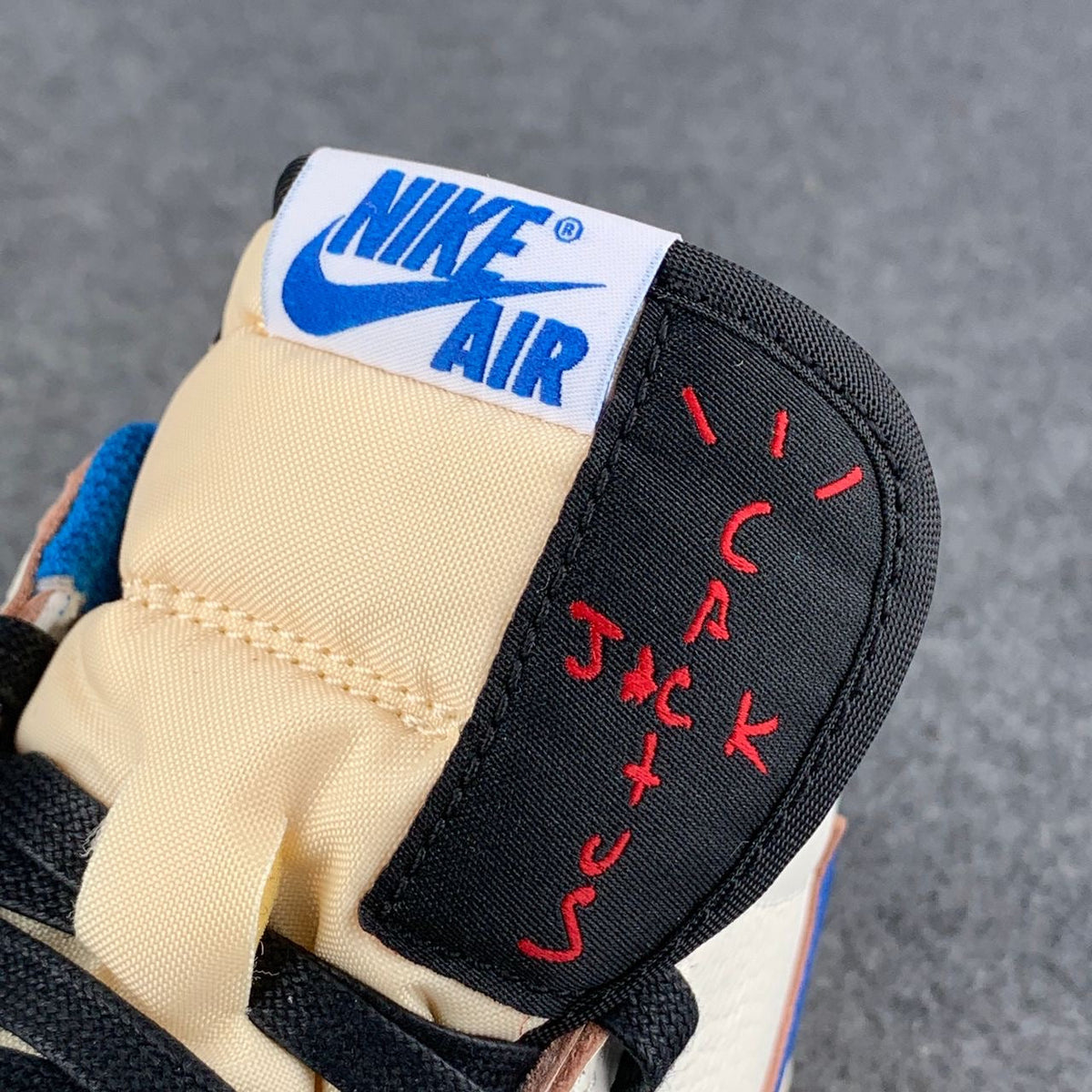 Fragment Design x Travis Scott x Air Jordan 1 Retro Low OG SP 'Sail Military Blue'