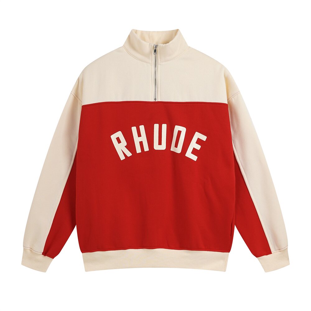 Rhude Color-matched fall-winter fleece sports casual suit