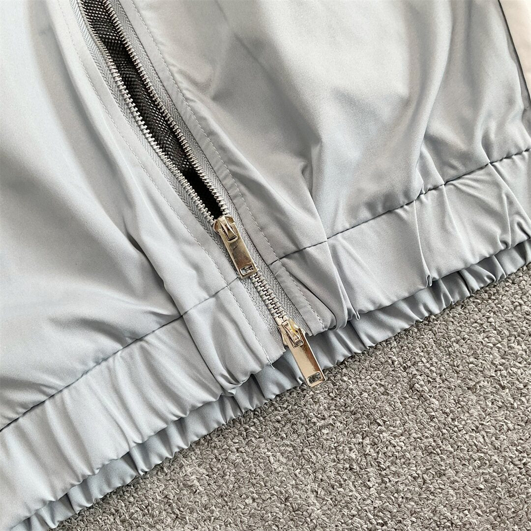 Rhude Contrasting color sportswear with zippers