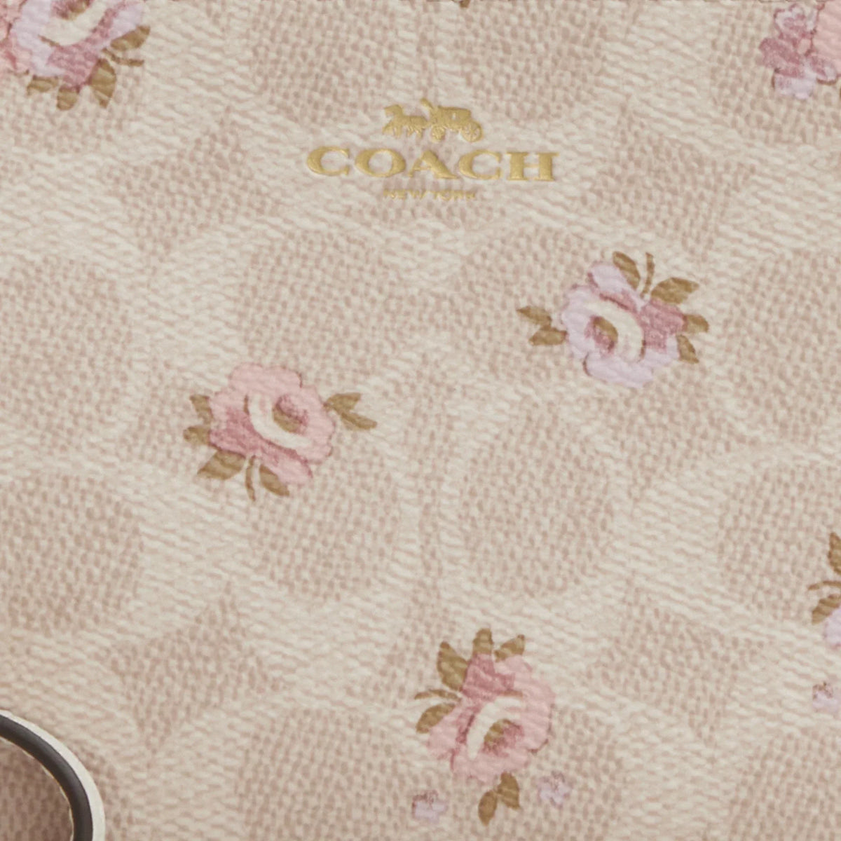 Coach Outlet Corner Zip Wristlet In Signature Canvas With Floral Print