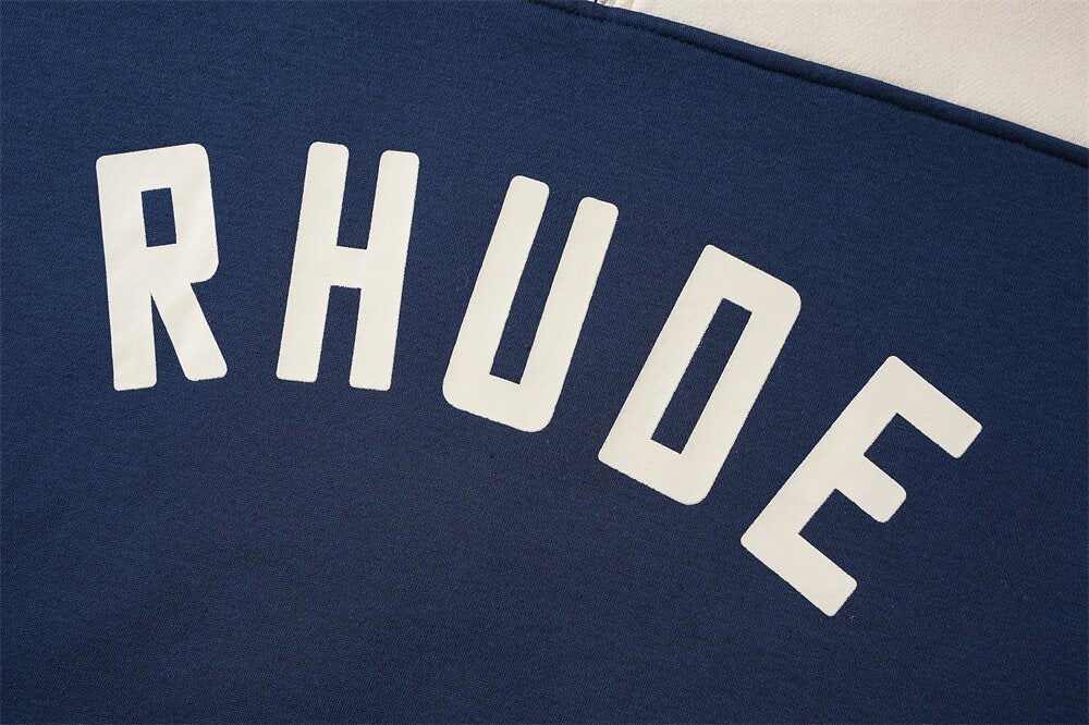 Rhude Color-matched fall-winter fleece sports casual suit