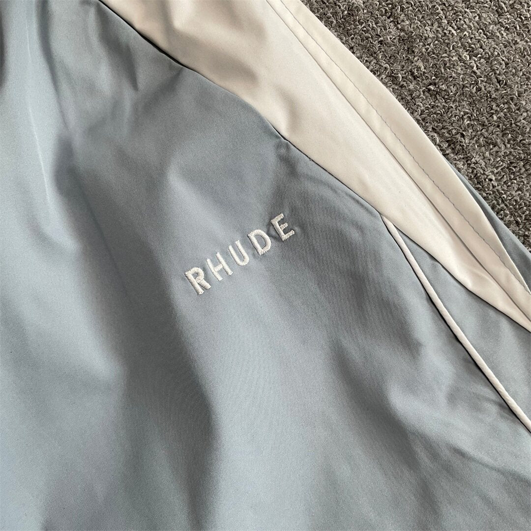 Rhude Contrasting color sportswear with zippers