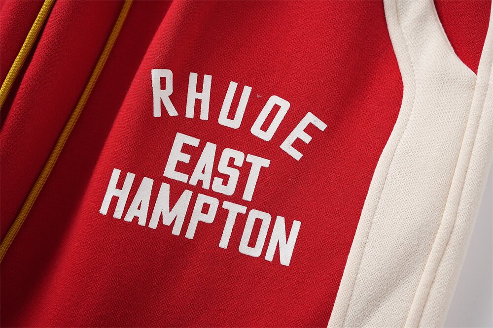 Rhude Color-matched fall-winter fleece sports casual suit
