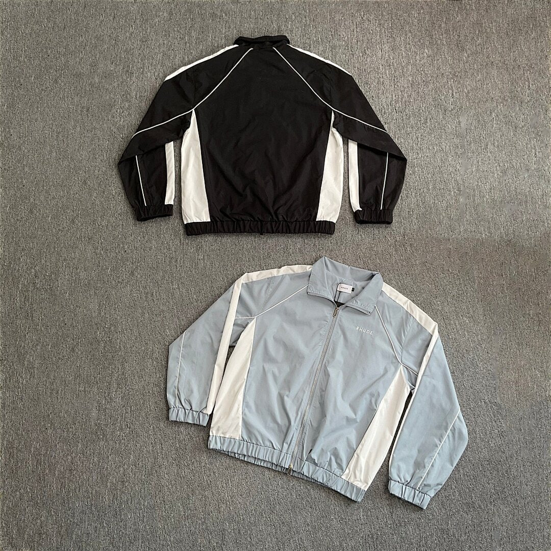RHUDE Vintage Color Block Embroidered Windbreaker Jacket Outerwear