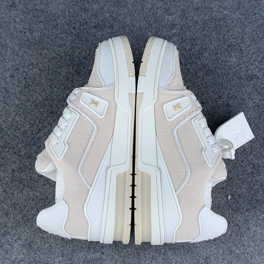 LV Trainer Beige Monogram Denim