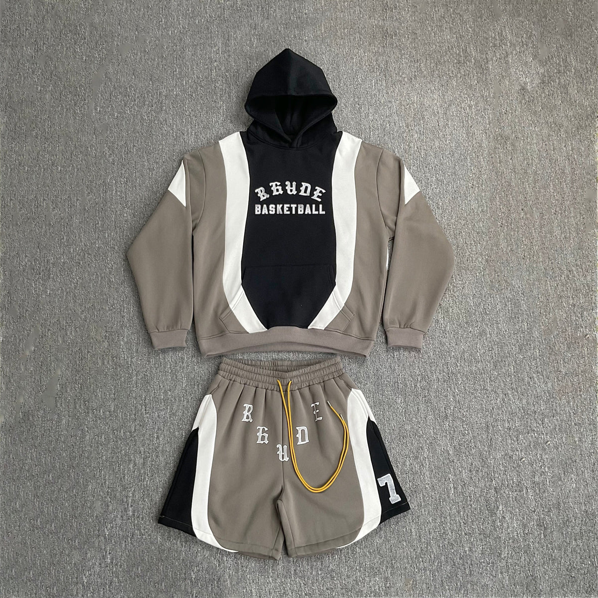Rhude Jumper Sweater with Windproof Hood and Insulated Set
