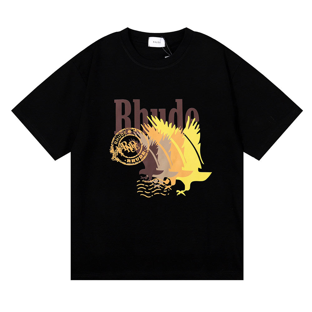 Rhude Gradient-colored postage-themed printed T-shirt