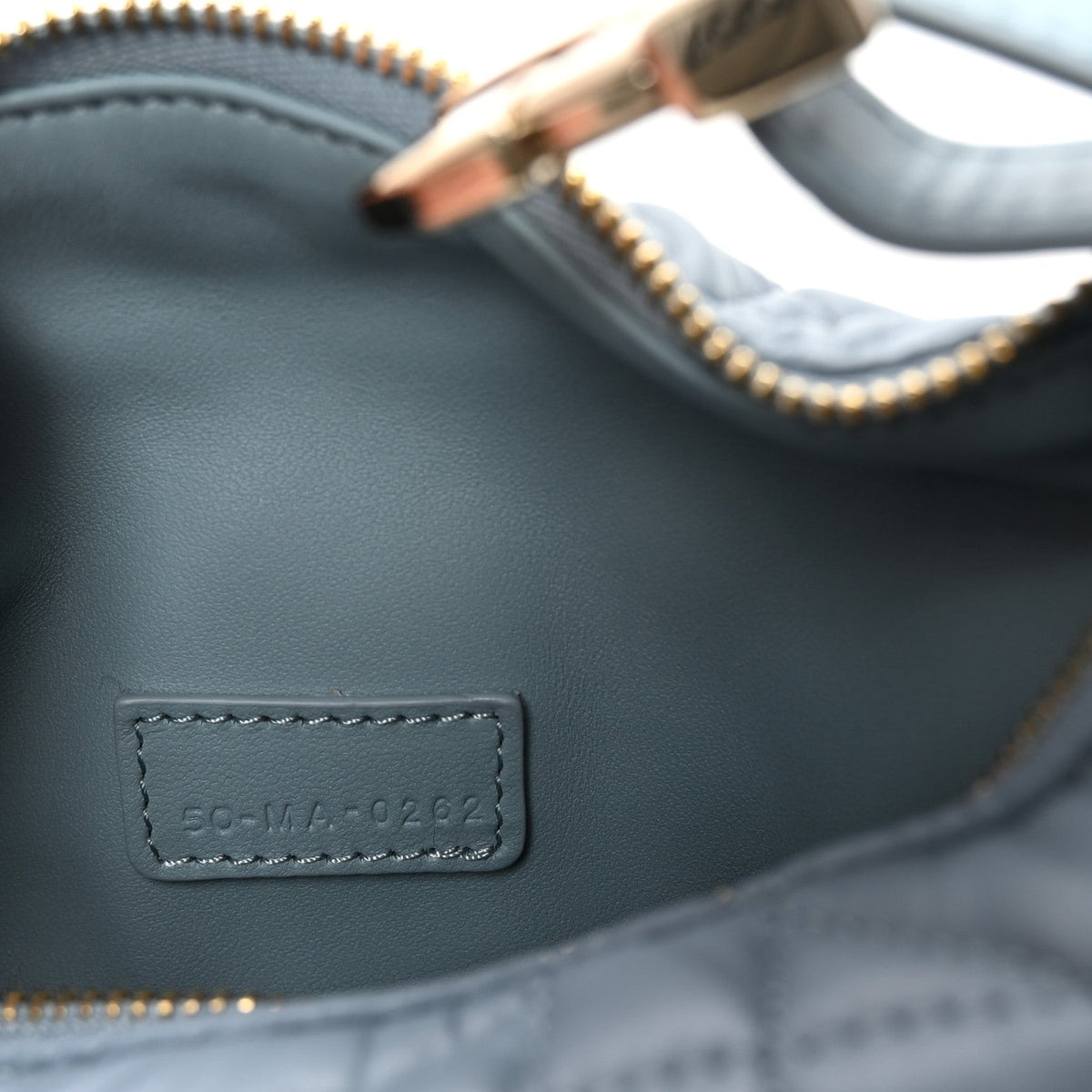 Calfskin Macrocannage Small Diortravel Nomad Pouch Bracing Blue
