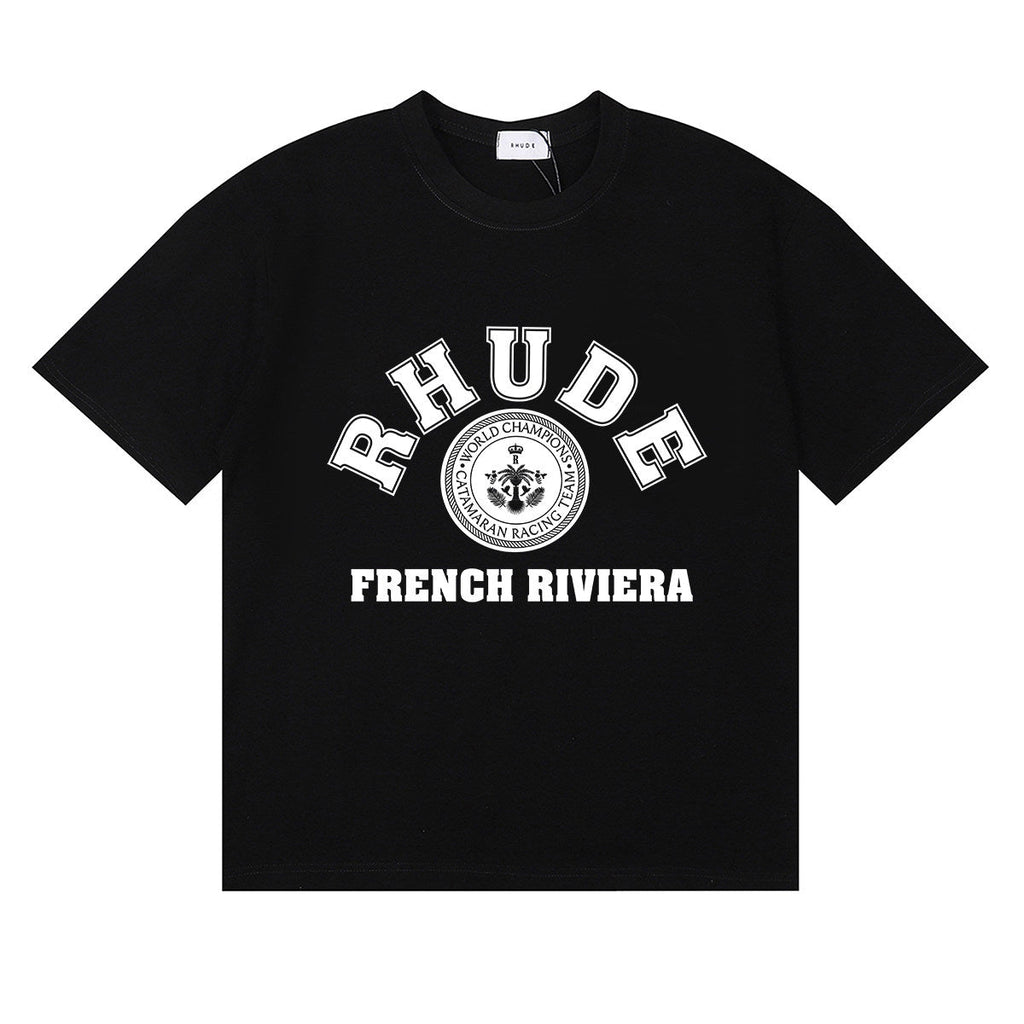 Rhude French Riviear print cotton T-shirt