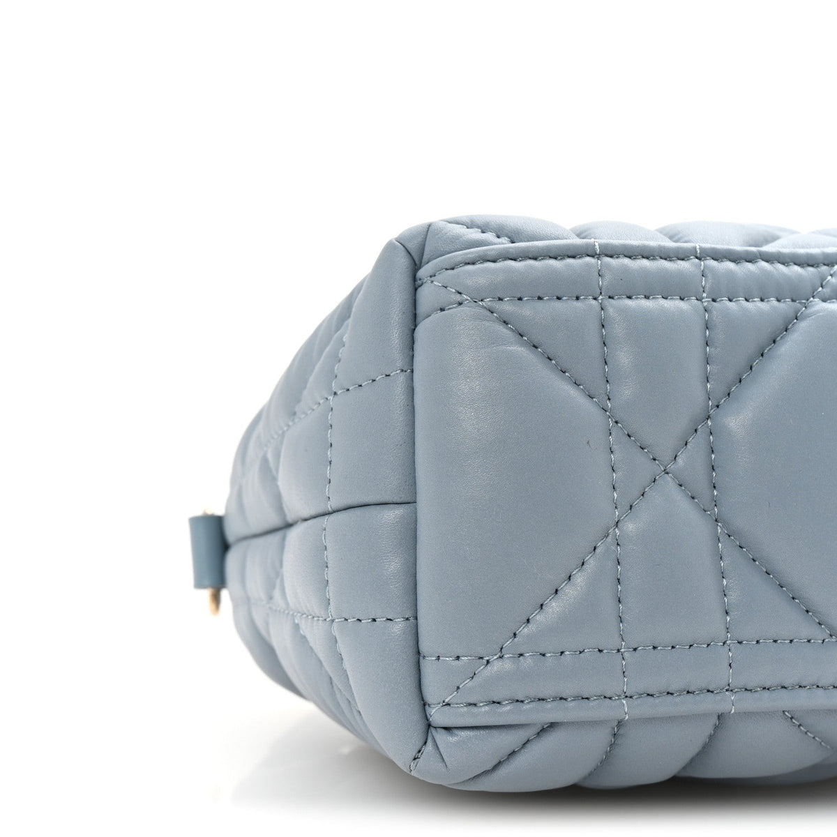 Calfskin Macrocannage Small Diortravel Nomad Pouch Bracing Blue