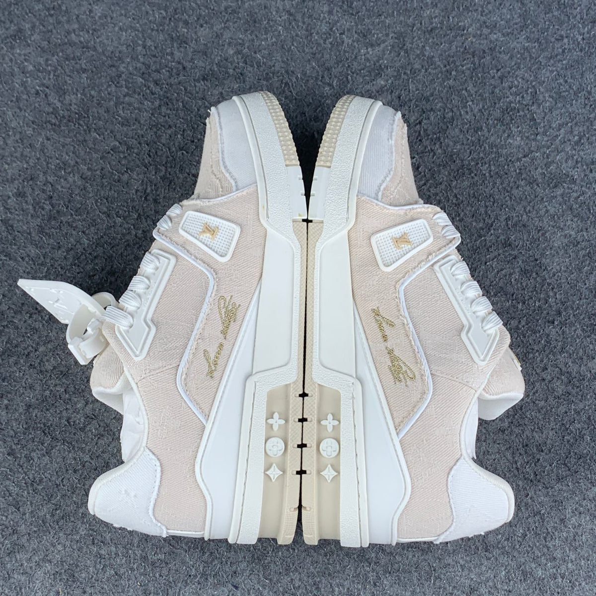 LV Trainer Beige Monogram Denim