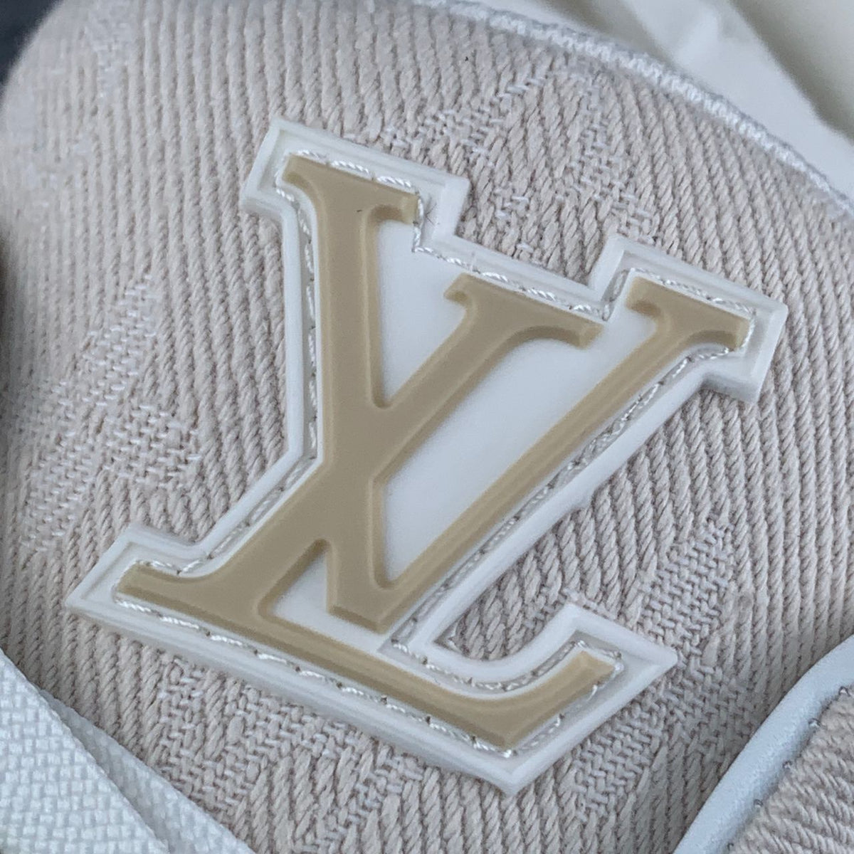 LV Trainer Beige Monogram Denim