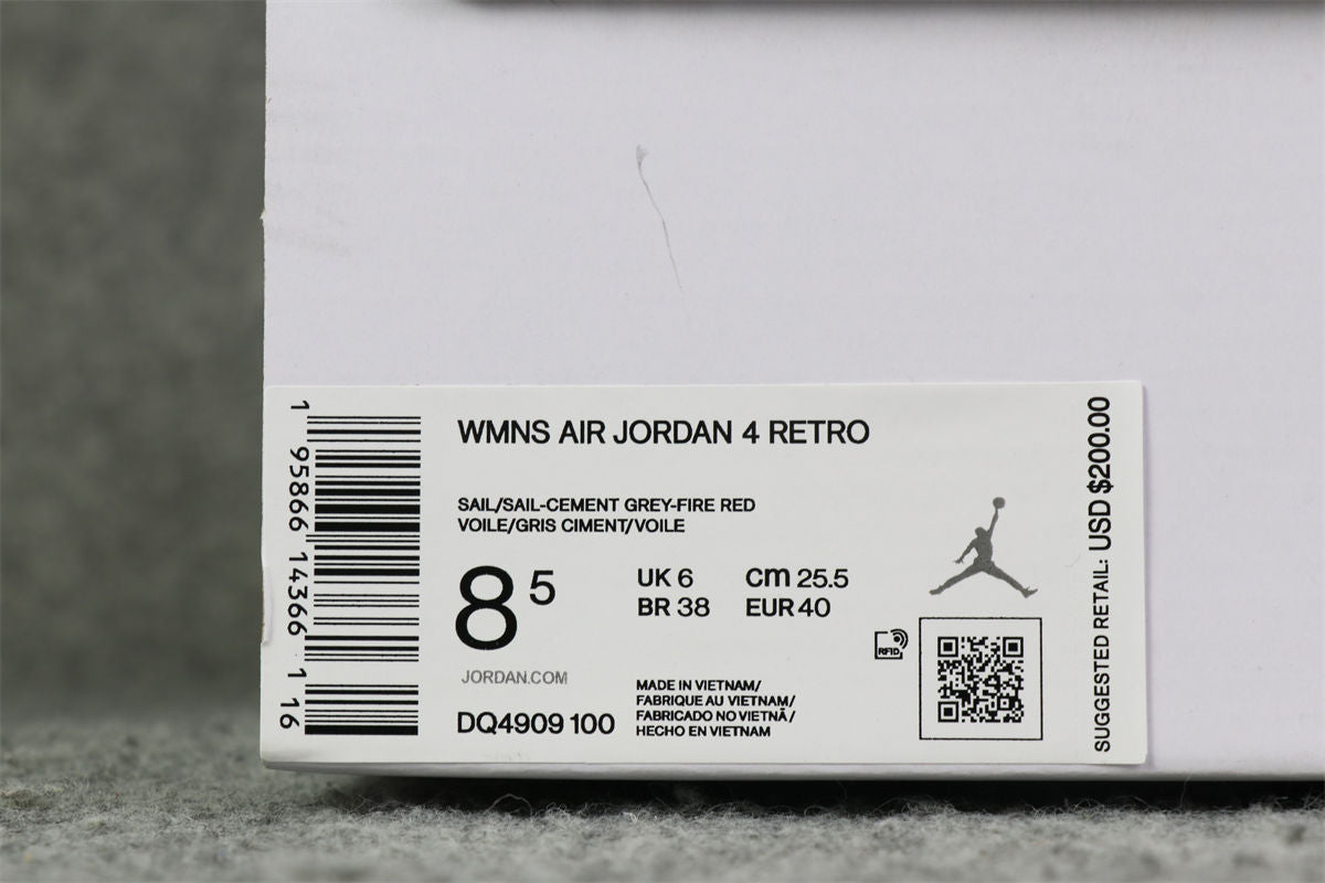 Wmns Air Jordan 4 Retro 'Blank Canvas'
