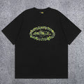 Corteiz Green Vine Camo Oval Logo T-Shirt - Black Streetwear Tee