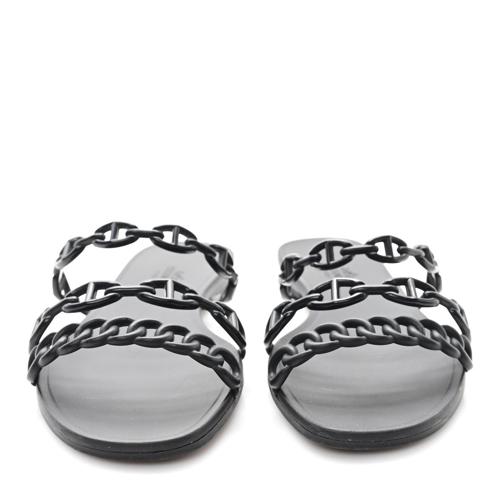 Rubber Chaine d'Ancre Rivage Sandals 38 Black