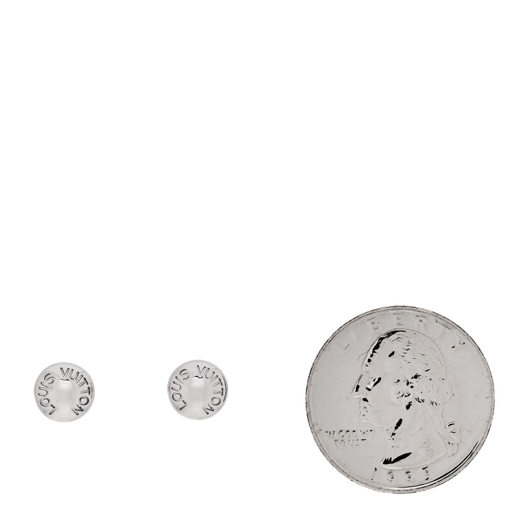 18K White Gold Clous Ear Studs Earrings