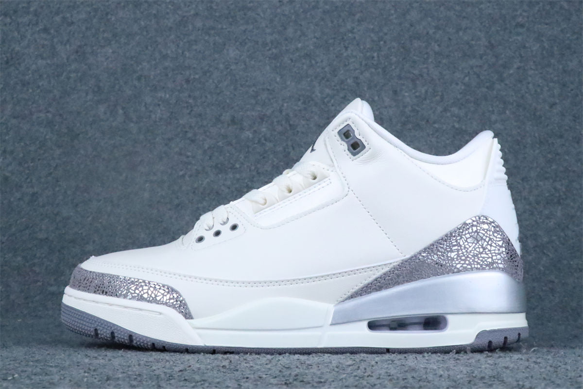 Wmns Air Jordan 3 Retro 'Sail Metallic Silver'